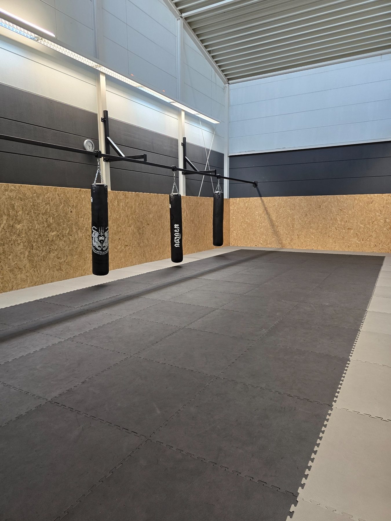 Mattenfläche und Trainingsraum im Fight Spot Pfarrkirchen